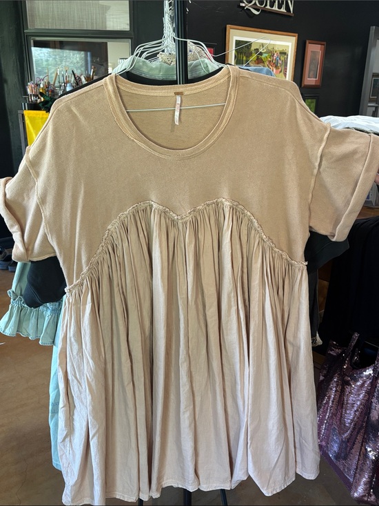 Free People Tops - Women’s Relaxed Fit Blush Pink Babydoll Top